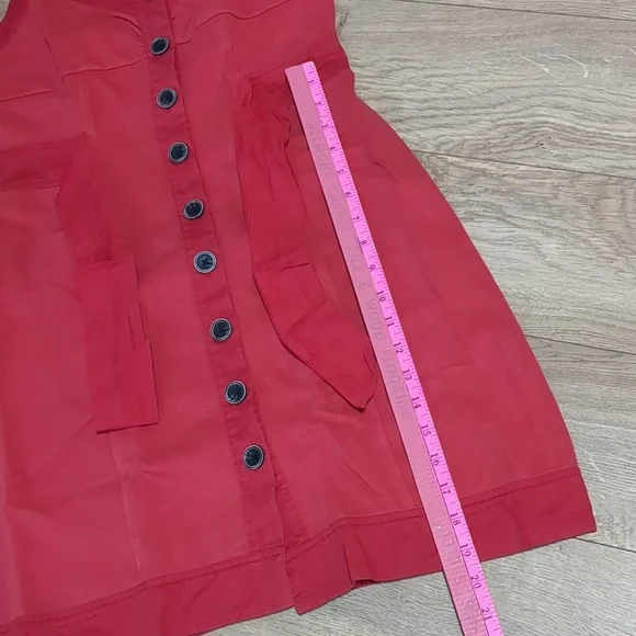 Banana Republic Cotton red midi Dress women's size 6 - Picture 8 of 11